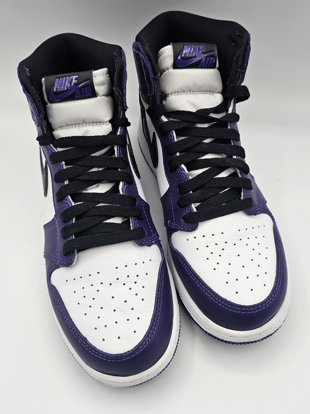 Nike Air Jordan 1 Retro High Court Purple/ White/Black Boys 7/Wmns Size 8.5 Y2K